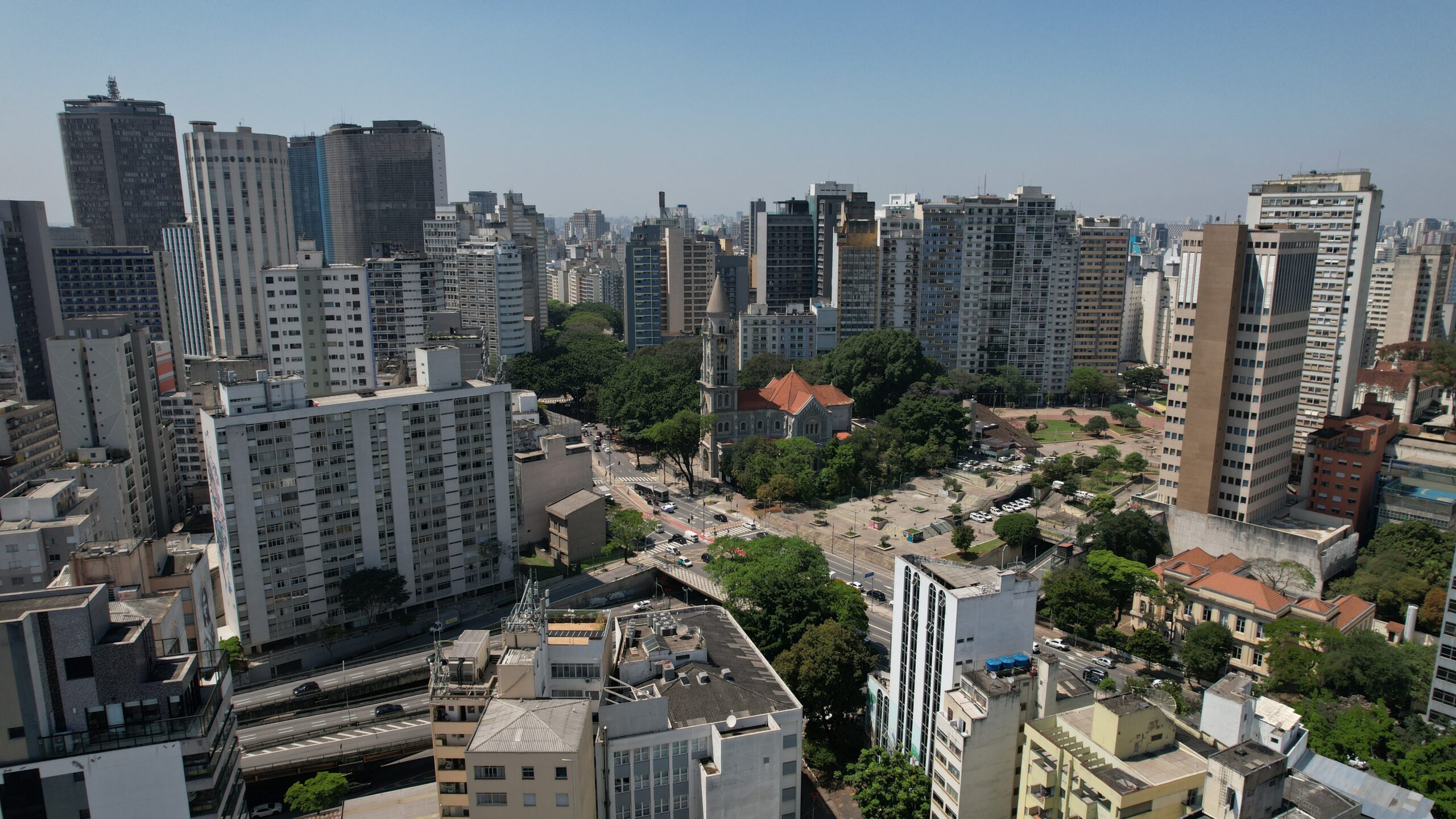 Foto aérea da região do empreendimento — Nurban Vila Buarque