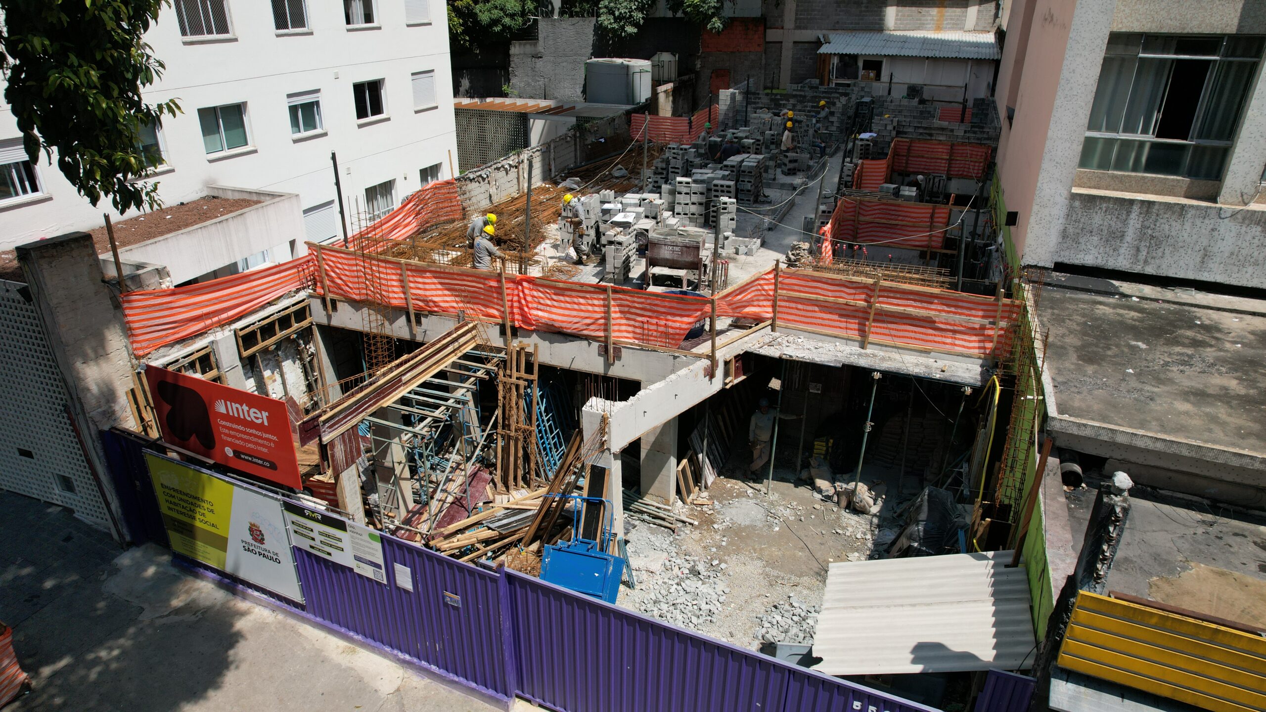 Foto da obra em andamento — Nurban Vila Buarque